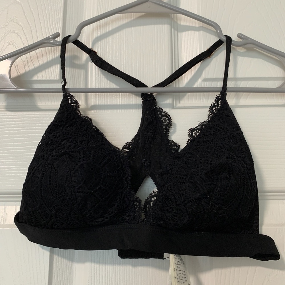 Cotton on black lace bralette